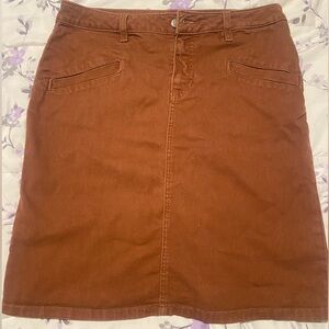 Brown Cargo Skirt